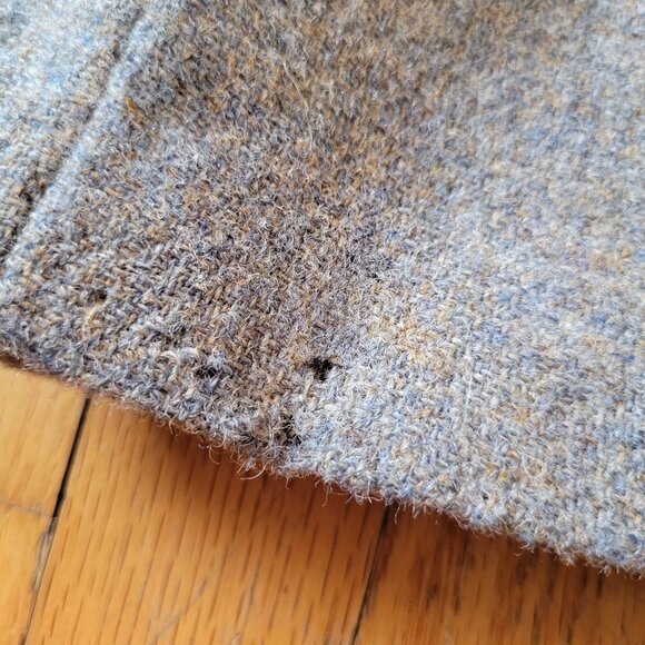 Harris Tweed Tailored Jacket Bookster Wool Gray England Classic Blazer Sport Coa - Picture 6 of 13